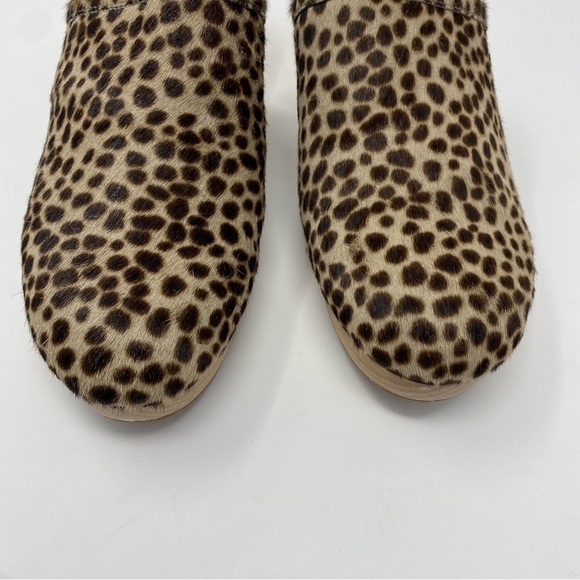 Madewell Womens The Ruby Clog in Dotted Calf Hair 7.5 Wooden Soles Slip On MA526 - Picture 6 of 11